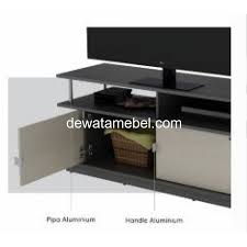 Lemari pakaian aluminium pintu geser. Rak Tv Ukuran 120 Activ Nexa Rtv 122 Zalkova Tsugawood Ash Dewata Mebel