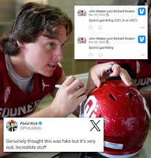 John Mateer Strongly Denies Bizarre Gambling Rumors Involving Venmo  Transactions. The Oklahoma QB says it was all tied to 'inside jokes'  between friends. Yes, this actually sounds like the truth.