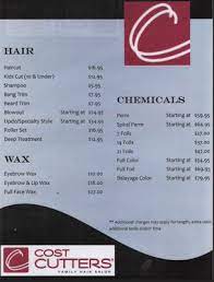This helps the stylist see your true hair (wavy, straight, etc.) in order to determine the best cut for you. Cost Cutters 4041 Veterans Rd Ottawa Il Hair Salons Mapquest