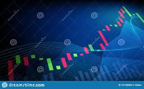 Stock Market Candle Stick Chart Background Stock Vector