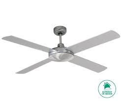 Futura 122cm Fan In Brushed Aluminium With Silver Blades Silver Ceiling Fan Ceiling Fan Ceiling Fan With Remote