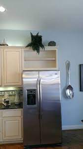 Open Cabinet Above Fridge Updated Kitchen Breakfast Room Open Cabinets