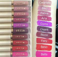 Stila Liquid Lipstick Are My All Time Favorites The Red Fiery Is My Holy Grail Red Lipstick Liquid Lipstick Swatches Diy Makeup Bag