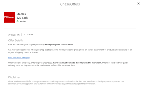 Most credit card offers require very good credit. Expired New Staples Offers For 17 34 Back From Chase