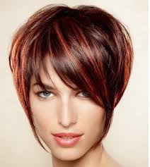 short brown hair with blonde and auburn highlights