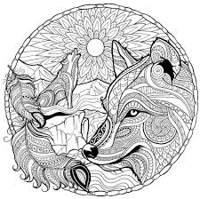 Coloring Rocks Fox Coloring Page Wolf Colors Mandala Coloring Pages