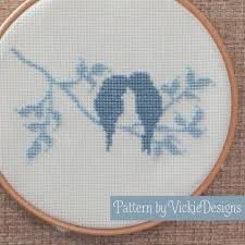 Small Flying Bird Cross Stitch Pattern Birds Couple Silhouette Modern Cross Stitch By Vickiedesigns Cross Stitch Patterns Cross Stitch Bird Cross Stitch Designs