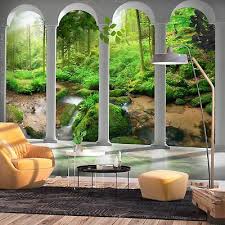 Vlies Fototapete Wald Grun Landschaft Terrasse Wohnzimmer Tapete Wandbilder Xxl Fototapete Grune Landschaft Tapeten