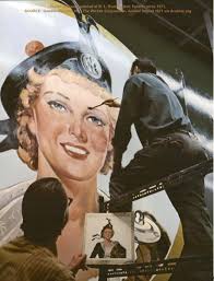 Here's the original 1934 portrait of the “Scottish Lassie” mascot who has  adorned Export cigarette packs and advertisements. It was painted in  Toronto by Rex Woods, with Toronto resident Betty Annan (an