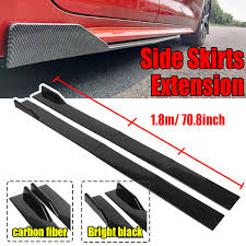 Check spelling or type a new query. 1 Pair 1 8m Side Carbon Fiber Black Skirts Extension Rocker Panels Lip Splitters Car Styling Car Accessories Lazada