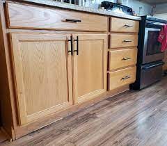 Black Kitchen Cabinet Handles On Oak Wood Black Cabinet Hardware Black Kitchen Handles Black Kitchen Cabinets