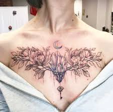 Large Chest Piece By Olga Koroleva Chest Tattoos For Women Chest Tattoo Designs Female Tattoos For Women Flowers