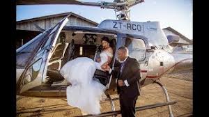 Nguo za harusi, dar es salaam, tanzania. Bwana Na Bibi Harusi Washuka Na Helikopta Ukumbini Sio Ufujaji Wa Fedha Cute766