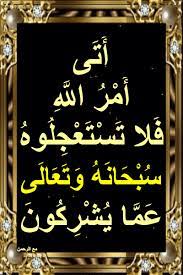 أسباب نزول آيات القرآن أ ت ى أ م ر الل ه ف لا ت س ت ع ج ل وه س ب ح ان in 2021 art quotes chalkboard quote art blog posts