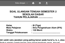 Ayo berilah tanda silang (x) pada salah satu jawaban yang benar! Soal Latihan Uts Ipa Kelas 3 Sd Mi Semester 2 Sekolahdasar Net