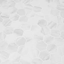 Ceramic tile is great for shower and bathtub walls because it can stand up to the constant moisture that showers receive. Msi Kolasus White Hexagon 12 In X 12 In X 10mm Matte Porcelain Mesh Mounted Mosaic Tile 1 Sq Ft Nhdkolwhi2x2hex The Home Depot