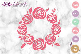 Download Rose Svg Flower Silhouette Floral Svg File Spring Wreath 1256138 Cut Files Design Bundles