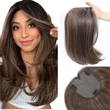 Amazon.com : gulagula Hair Toppers for Women Real Human Hair Toppers  Hairpieces for Women with Thinning hair Human Hair Toppers with Bangs Clip  in Hair Extensions : Beauty & Personal Care