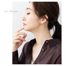 クリームドット Cream dot. 旬顔ダブルリボンラインのキャッチレスフープピアス （ピンクゴールド） -靴＆ファッション通販  ロコンド〜自宅で試着、気軽に返品