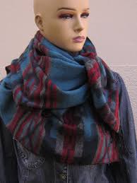 Blaue und Rote Schals, Deckenschal, Aztec Männer und Frauen Schal, Aztec  Schal, Tribal Decke wickeln, Quaste Winterschal, Herren Geschenk