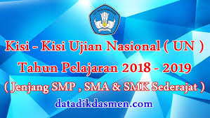 Maybe you would like to learn more about one of these? Kisi Kisi Un Tahun Pelajaran 2018 2019 Datadikdasmen Com