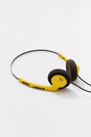 Retro Colourblock Yellow Headphones Retro Headphone Pink Jewels Retro