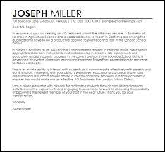 Is a cover letter necessary for a resume at an interview?. Cover Letter For Teaching Position Examples Secondary School Teacher Cover Letter Sample A K A Application Letter