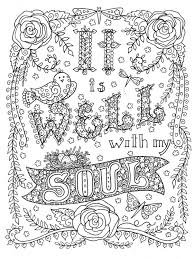 Digital Download Hymn Coloring Page It Is Well With My Soul Etsy Coloring Pages Bible Coloring Pages Coloring Books