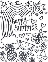Happy Summer Coloring Page Printable! – Bethany Joy Art