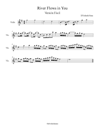 How To Play River Flows In You On Piano River Flows In You Easy Version Violin River Flows In You Partituras Canciones