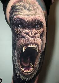 Pin By Carlos Giron On Cool Art Monster Tattoo Gorilla Tattoo Monkey Tattoos