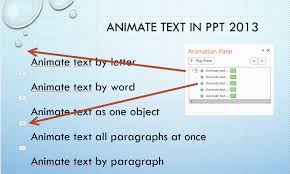 First you'll need to select the object that you want to animate, then select an animation from the how do i create a crossword puzzle so each answer to a question floats into the grid of the puzzle in ms powerpoint? Luc S Powerpoint Blog Animate Paragraphs In Placeholders And Text Boxes In Ppt 2013