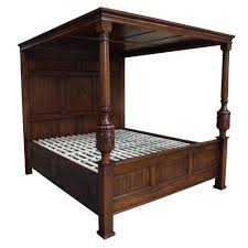 You will find nothing more substantial than raw wood that is natural and crafted for comfort on cold mountain nights. Solid Mahogany Elizabethan Four Poster Bed With Canopy Akd Furniture