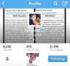 Rihanna tt's instagram tt's twitter. Naijatunez Tv On Twitter Rihanna Holds The Crown As The Queen Of Savage Trailerjamshow Throwback To 2013 When Rihanna Tweeted I Hate Broke Bitches And Teyana Taylor