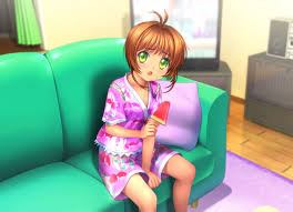Brown Hair Card Captor Sakura Green Eyes Ice Cream Kinomoto Sakura Moonknives Konachan Com Cardcaptor Sakura Sakura Cardcaptor