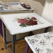 Ahsap Sehpa Boyama Dekor Renkler Antika