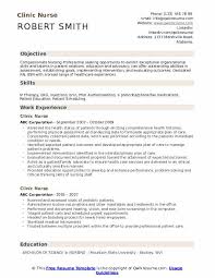 Clinic Nurse Resume Samples Qwikresume