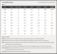 Described The North Face Womens Size Chart North Face Size
