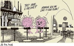 The covid vaccine developed by pfizer and its partner, biontech, hasn't yet been tested in pregnant people — in fact none of the vaccines in development have been. Oliver Schopf Editorial Cartoon Biontech And Pfizer Announce A Vaccine To Be Authorized In The U S And Europe