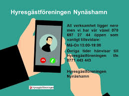 Hyresgästföreningen (tidigare hyresgästernas riksförbund ) är en medlemsorganisation och en intresseorganisation för hyresgäster i sverige. Information Fran Hyresgastforeningen Nynashamn Om Telefontid Telefontid Vaxeln 070 697 27 44 Hyresgastforeningen Nynashamn Hgfnynas