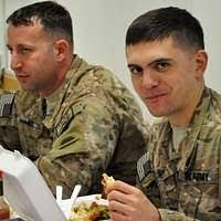 U.S. Army 1st Sgt. Charles Mick and Capt. Robin Ranit,