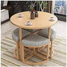 Amazon Com Ranranjj Stylish Dining Table And 4 Chairs Set Sturdy Home Living Kitchen S Space Saving Dining Table Dining Table Small Space Space Saving Table