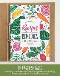 Recipe Binder Printable Recipe Book Template Natural Remedies Etsy Recipe Book Covers Recipe Book Templates Recipe Book Design