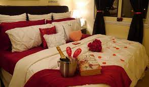 Bedroom Adorable And Romantic Red Hearts Bedroom Hotel Decorations For Valentines Day Idea Romantic Bedroom Design Valentines Bedroom Valentine Bedroom Decor