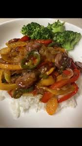 Aidell'S Sausage Fresh Stir Fry W/ Freshly Grilled Pineapple.