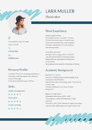 Millions customers found blue resume templates &image for graphic design on pikbest. Online Illustrator Blue And White Brushstroke Simple Resume Resume Template Fotor Design Maker