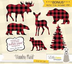 Black And White Buffalo Plaid Christmas Tree Clipart Buffalo Plaid Clipart Animal Silhouette Clip Art Vector Etsy Buffalo Plaid Christmas Decor Moose Silhouette Silhouette Clip Art