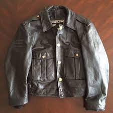 Leather Chicago Police Jacket Black Genuine Auth Police Jacket Jackets Leather