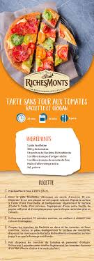 Tarte Sans Tour Aux Tomates Et Raclette Richesmonts Parfumee A L Origan Recette En 2020 Raclette Tomates Origan