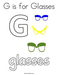 Stained glass coloring pages hibiscus flower coloring4free. G Is For Glasses Coloring Page Twisty Noodle